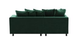 Dillon Velvet Left Hand Corner Sofa, green - thumbnail 2