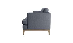 Scarlett Eco 3 Seater Sofa, Navy blue, Leg colour: wax black - thumbnail 3