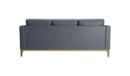 Scarlett Eco 3 Seater Sofa, Navy blue, Leg colour: wax black - thumbnail 2