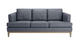 Scarlett Eco 3 Seater Sofa, Navy blue, Leg colour: wax black - thumbnail 1