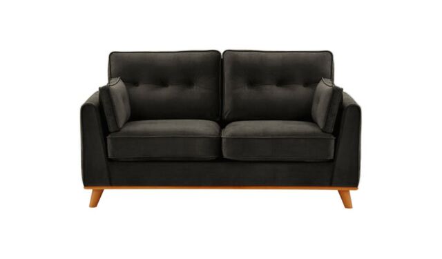Farrow 2 Seater Sofa, black, Leg colour: aveo - image 1