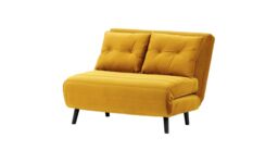 Flic Small Sofa Bed - width 103 cm, light blue, Leg colour: black - thumbnail 1