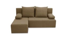 Novel Corner Sofa Bed With Storage, light brown