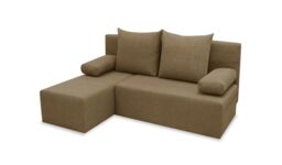 Novel Corner Sofa Bed With Storage, light brown - thumbnail 3