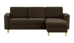 Elegance Corner Sofa Bed With Storage, brown - thumbnail 1