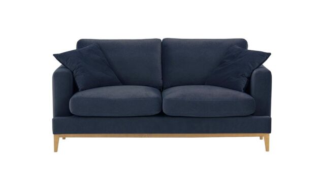 Covex Wood 2,5 Seater Sofa, blue, Leg colour: like oak - image 1
