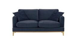 Covex Wood 2,5 Seater Sofa, blue, Leg colour: like oak - thumbnail 1