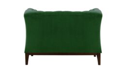 Chesterfield Modern Armchair Wood, dark green, Leg colour: dark oak - thumbnail 2