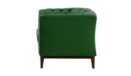 Chesterfield Modern Armchair Wood, dark green, Leg colour: dark oak - thumbnail 3