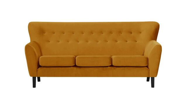 Zamba 3 Seater Sofa, mustard