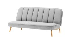 Lull Click-Click Sofa Bed, silver, Leg colour: like oak