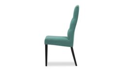 Dilo Dining Chair, light blue, Leg colour: black - thumbnail 3