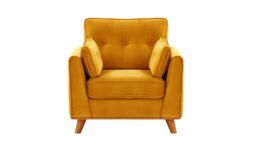 Farrow Armchair, mustard, Leg colour: aveo - thumbnail 1