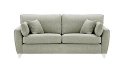 James 3 Seater Sofa, grey, Leg colour: white - thumbnail 1