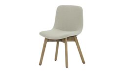 Giza Dining Chair Beech, white, Leg colour: beech wax black