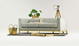 Slender Wood 2 Seater Sofa, V 33 - Rust, Leg colour: aveo - thumbnail 3