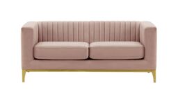 Slender Wood 2 Seater Sofa, V 33 - Rust, Leg colour: aveo - thumbnail 1