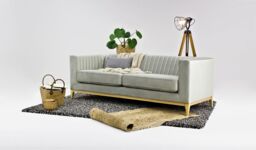 Slender Wood 2 Seater Sofa, V 33 - Rust, Leg colour: aveo - thumbnail 2