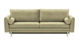 Cornelia Sofa Bed with Storage, mink, Leg colour: white - thumbnail 1