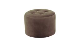 Flair Small Round Pouffe 4 Buttons, grey
