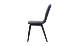 Cubo Dining Chair, navy blue, Leg colour: black - thumbnail 3
