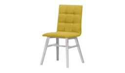 Fafa Dining Chair, yellow, Leg colour: white
