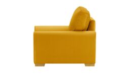 Serena Armchair, yellow, Leg colour: like oak - thumbnail 3