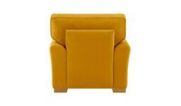 Serena Armchair, yellow, Leg colour: like oak - thumbnail 2
