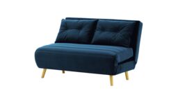 Flic Double Sofa Bed - width 120 cm, pink, Leg colour: like oak