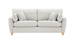 James 3 Seater Sofa, dark green, Leg colour: white