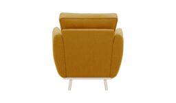 Zinola Armchair, yellow, Leg colour: white - thumbnail 2