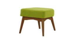 Savano Footstool, lime, Leg colour: dark oak