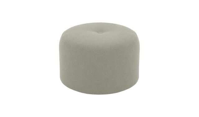 Flair Small Round Pouffe 1 Button, grey