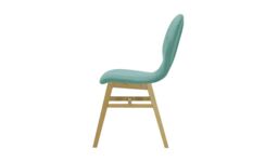 Altay Dining Chair, light blue, Leg colour: like oak - thumbnail 3
