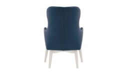 Hollis Wingback Chair, blue, Leg colour: white - thumbnail 2