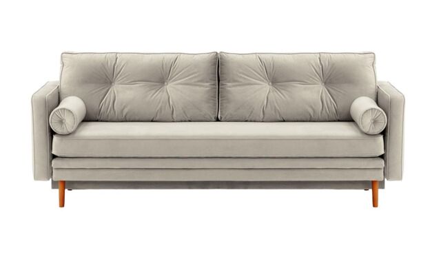 Mossa Sofa Bed with Storage, silver, Leg colour: aveo - image 1