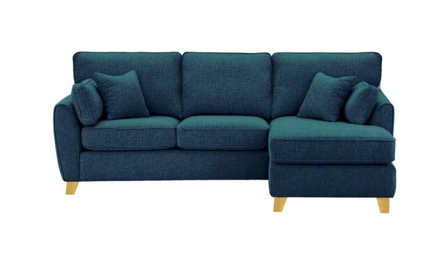 James Right Corner Sofa, mustard, Leg colour: black - image 1