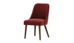 Albion Dining Chair, burgundy, Leg colour: dark oak