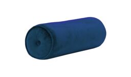 Velvet bolster cushion, blue