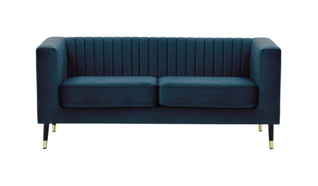 Slender 2 Seater Sofa, blue - image 1