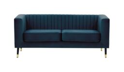Slender 2 Seater Sofa, blue - thumbnail 1