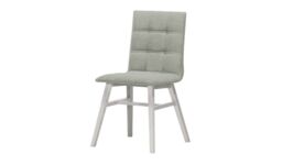 Fafa Dining Chair, light grey, Leg colour: white