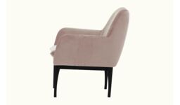 Beca Armchair with Wooden Legs, lilac, Leg colour: black - thumbnail 3
