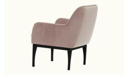 Beca Armchair with Wooden Legs, lilac, Leg colour: black - thumbnail 2