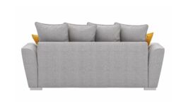 Majestic 3 Seater Sofa with Loose Back Cushions, light grey/mustard - thumbnail 2