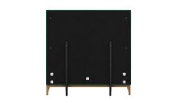 Marlon 4ft Small Double Bed Frame with luxury deep button quilted headboard, dark green, Leg colour: wax black - thumbnail 3