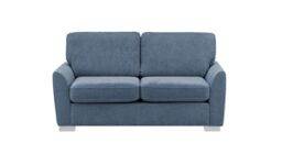 Newton 2 Seater Sofa, denim blue, Leg colour: white - thumbnail 1