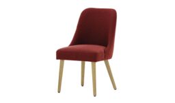 Albion Dining Chair, burgundy, Leg colour: like oak - thumbnail 1