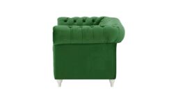 Chesterfield 2 Seater Sofa, dark green, Leg colour: white - thumbnail 3