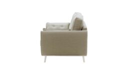 Zinola 3 Seater Sofa, beige, Leg colour: white - thumbnail 3